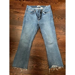 Zara Straight Leg Flare Bottom Jeans